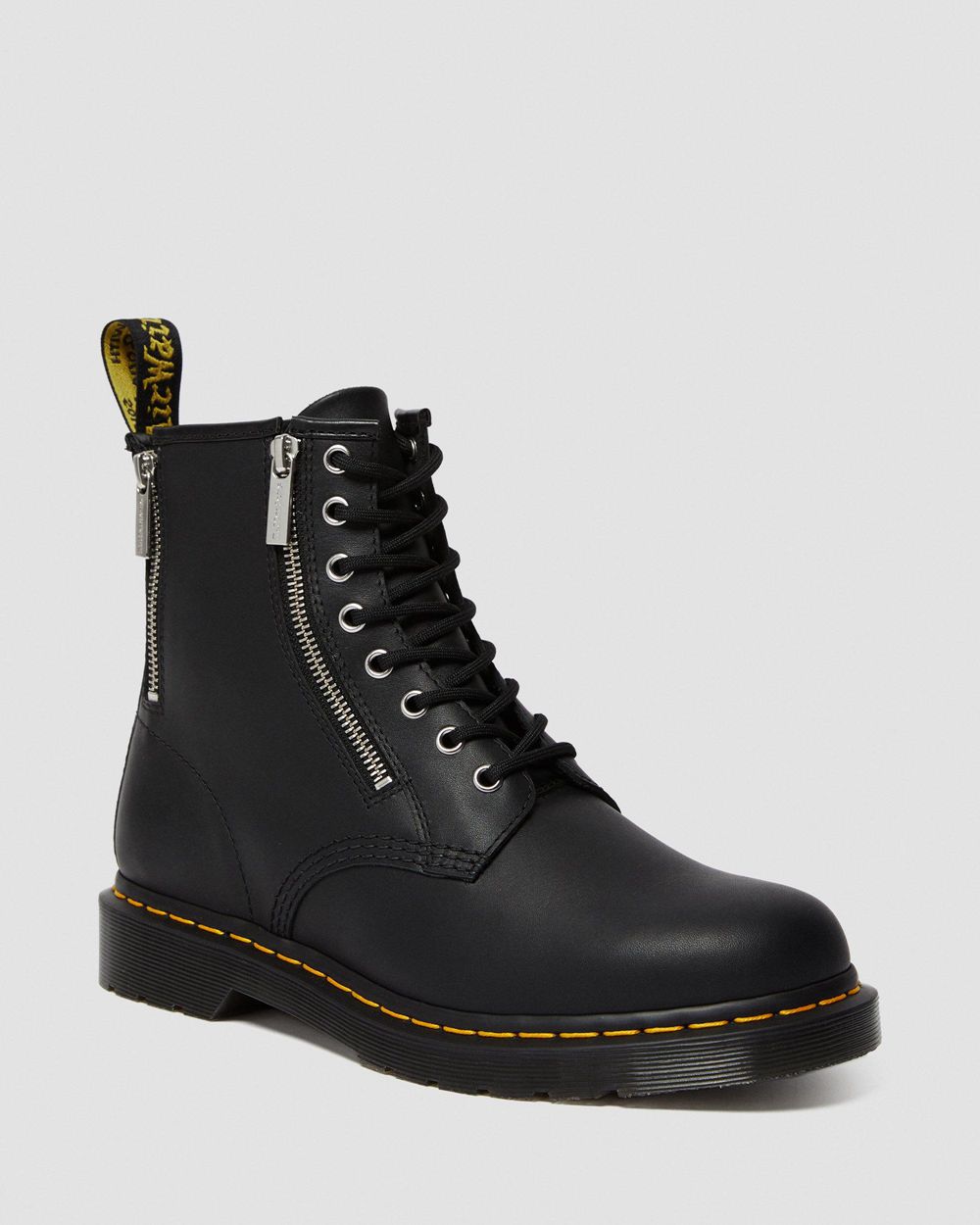 Dr Martens 1460 Zip Nappa Kožené Šnurovacie Topánky Damske ( Čierne ) SK 578-PXDIQO